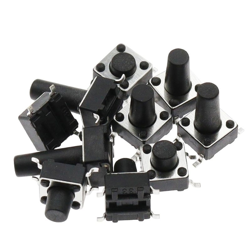 Tactile Push Button Switch 12V Copper 4 Pin 6X6X15MM For TV Toys Home Use - Image 4