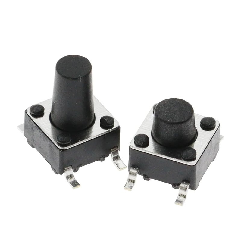 Tactile Push Button Switch 12V Copper 4 Pin 6X6X15MM For TV Toys Home Use - Image 1