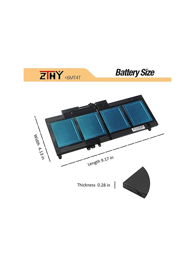 ZTHY New 62Wh 6Mt4T Laptop Battery Replacement For Dell Latitude E5470 Latitude E5570 Precision 3510 Notebook Pc, Fits 7V69Y Txf9M 0C1P4 79Vrk 07V69Y 451-Bbun 451-Bbtw 7.6V 4Cell - Image 5