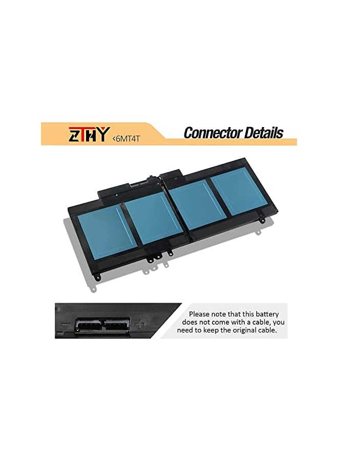 ZTHY New 62Wh 6Mt4T Laptop Battery Replacement For Dell Latitude E5470 Latitude E5570 Precision 3510 Notebook Pc, Fits 7V69Y Txf9M 0C1P4 79Vrk 07V69Y 451-Bbun 451-Bbtw 7.6V 4Cell - Image 4