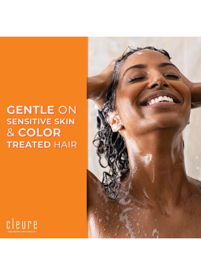 Cleure Cleure Shampoo and Conditioner Set Sulfate Free, Fragrance Free for Sensitive Skin - Volumizing Shampoo & Hydrating Conditioner (12 Oz each, Pack of 2)  - Image 4