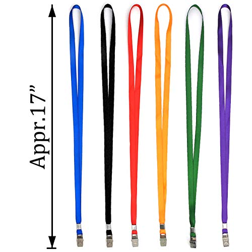 Bird Fiy Lanyards with Vertical Badge ID Card Holder,50 pcs Waterproof & Dustproof Badge Holders 50 pcs Lanyard Bulldog Clips for Men/Women Office ID Name Tags (Black) - Image 2