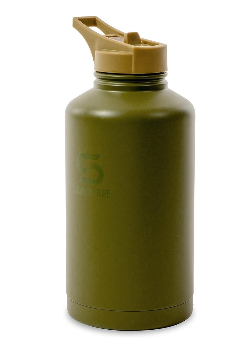 شيكسفير إبريق ترطيب ShakeSphere مزدوج الجدار من الفولاذ - سعة 1.8 لتر، أخضر