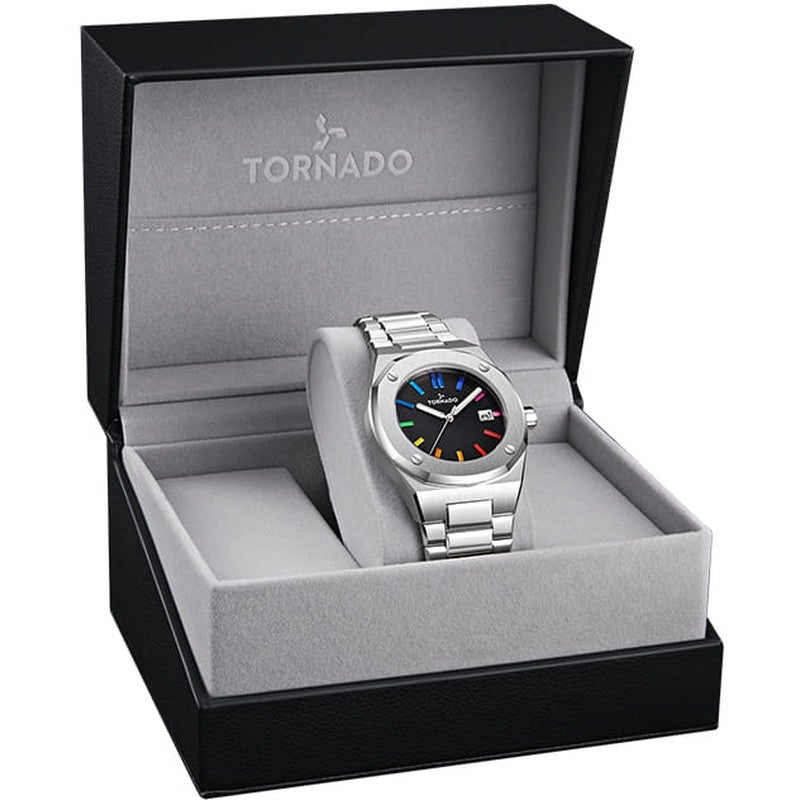 TORNADO Men's Steel Analog Watch T23003-SBSB - 42x51.5  mm - Image 4