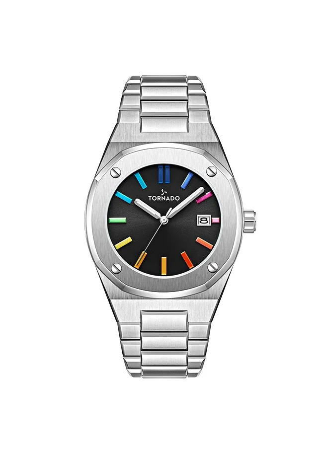 TORNADO Tornado AURORA TWILIGHT T23003-SBSB Men's Analog Display Watch & Steel Strap Silver