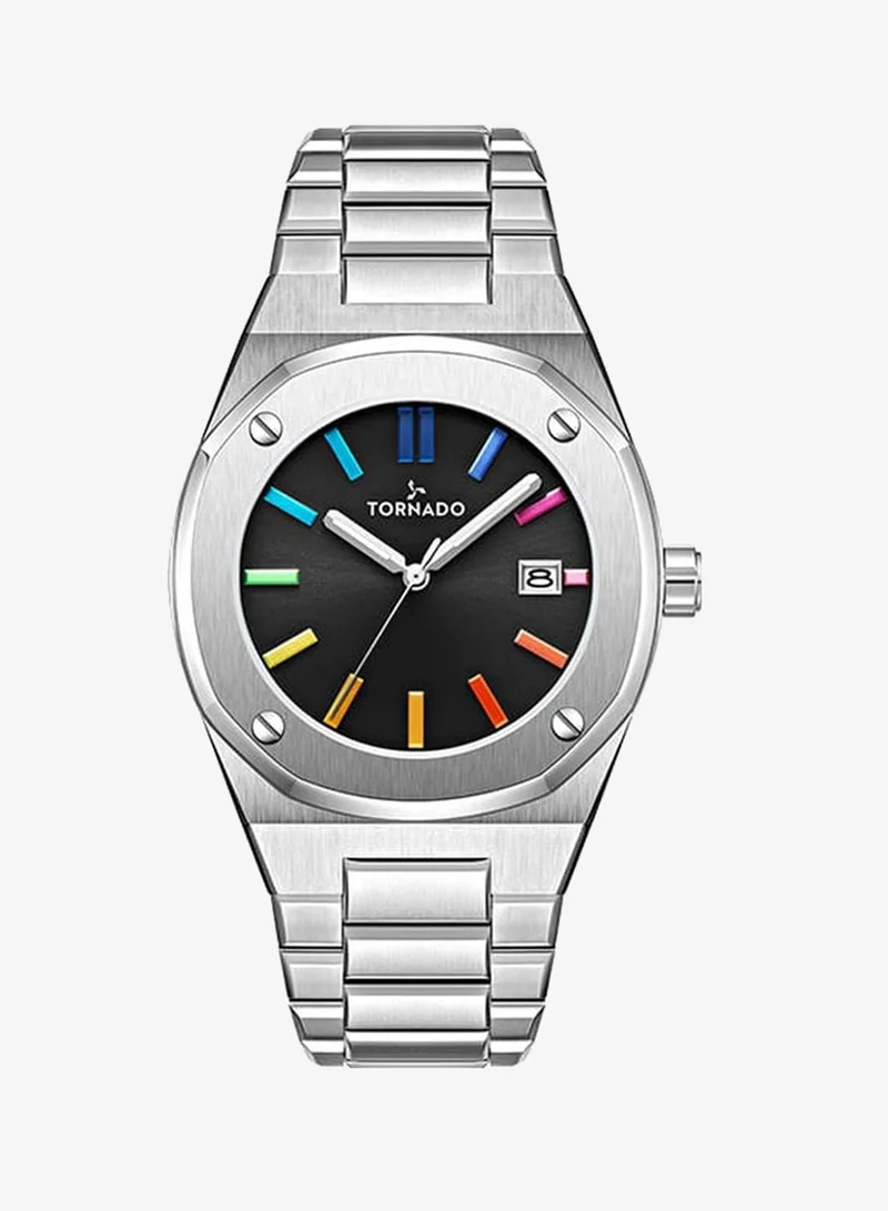 TORNADO Men's Steel Analog Watch T23003-SBSB - 42x51.5  mm
