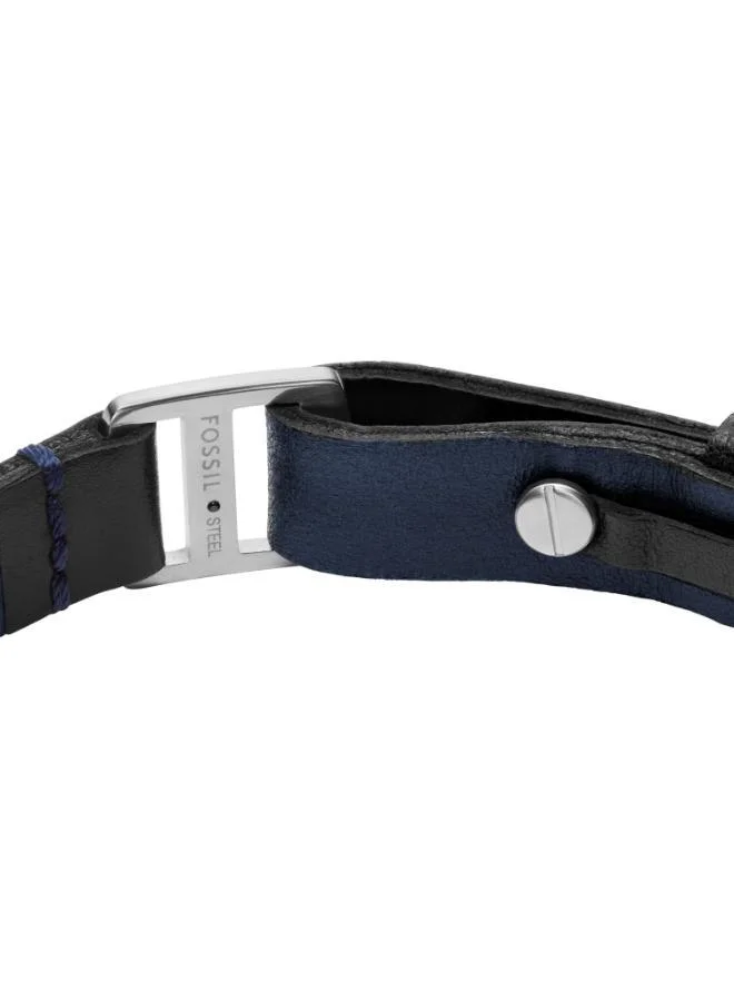 FOSSIL  JF04964040 Leather Jewelry with Cubic Zirconia for Men | Best Price UAE