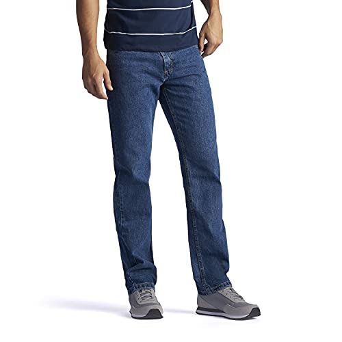 Lee Men's Regular Fit Straight Leg Jean, Medium Stone, 38W x 29L - Image 5