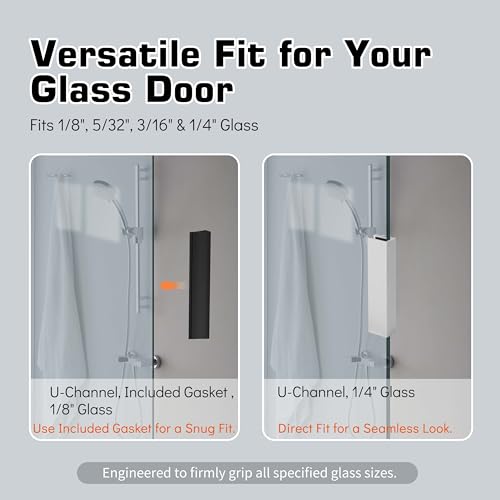 SUKABU 3" Shower Door Magnet Latch Replacement (with Metal Strike and Magnet),for 1/8“, 5/32”, 3/16“, and 1/4” Thick Swing Glass Shower Doors Handles - Image 5