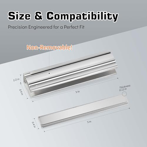 SUKABU 3" Shower Door Magnet Latch Replacement (with Metal Strike and Magnet),for 1/8“, 5/32”, 3/16“, and 1/4” Thick Swing Glass Shower Doors Handles - Image 3