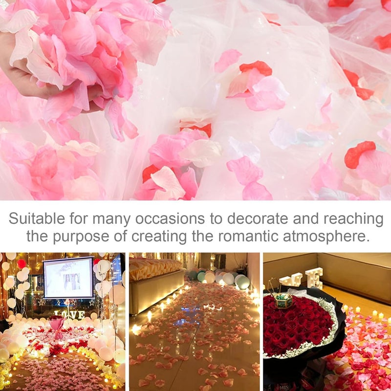 Yardwe Artificial Rose Petals Silk Cloth Simulation 1200pcs 12 Bags Light Gold Color Wedding Table Scatter Party Decoration - Image 5