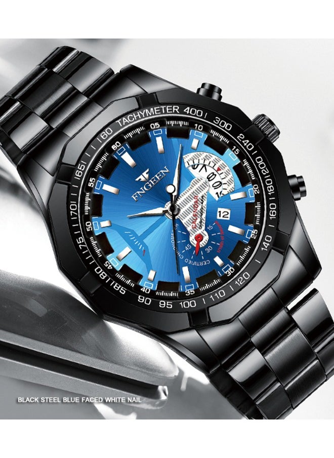 FNGEEN - FNGEEN Waterproof Quartz Watch with Large Dial, Oversized Date Display, Metal Case, 46.8mm Dial, and 30m Water Resistance - Image 1