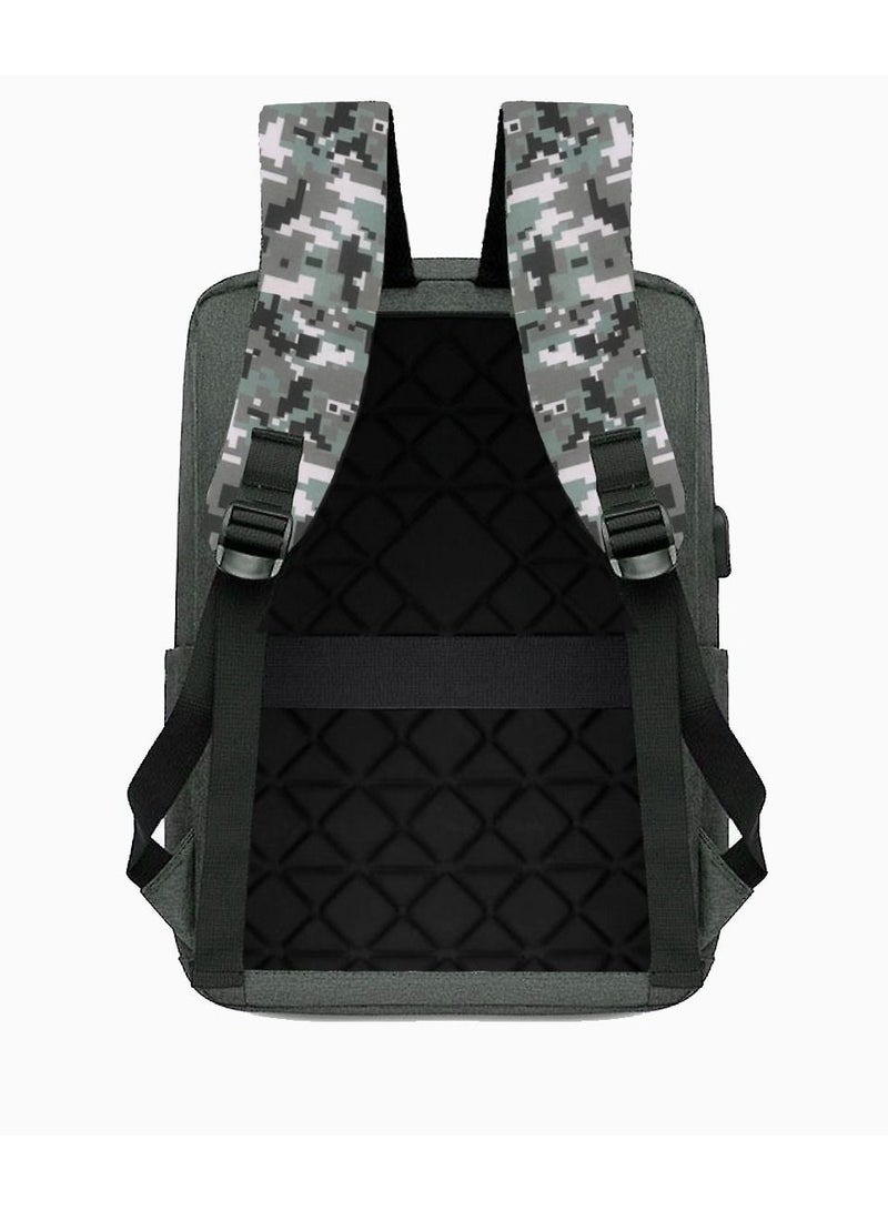 Cougar new fashion smart backpack for travel business conference high quality backpack bag up to 17" inch- S35 camouflage (Dark grey) - Image 3