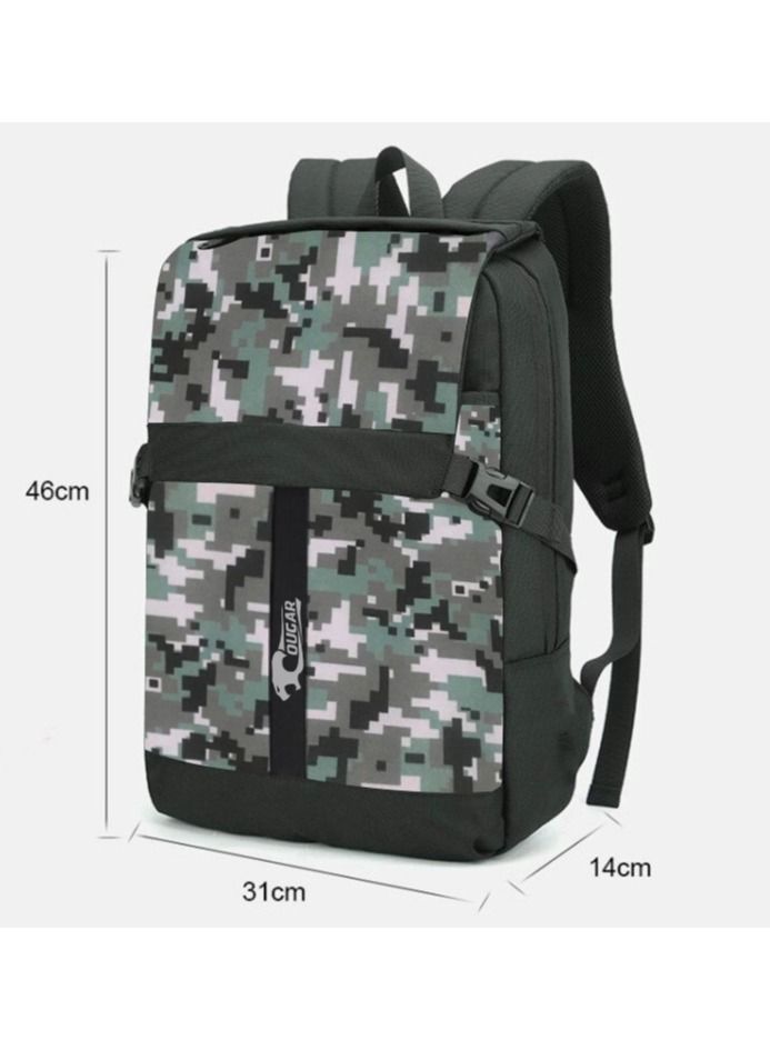 Cougar new fashion smart backpack for travel business conference high quality backpack bag up to 17" inch- S35 camouflage (Dark grey) - Image 2