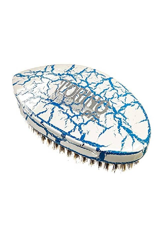 TORINO PRO WAVE BRUSHES BY BRUSH KING - Torino Pro Curve Wave Brush 151 Medium 100% Boar Bristle Curved 360 Wave Palm Brush Great For Laying Down 360 Waves And Use Before Using Wave Cap Or Durag Luxury Wave Brush For Men 360 - Image 1