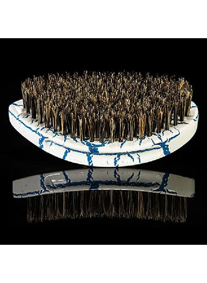 TORINO PRO WAVE BRUSHES BY BRUSH KING - Torino Pro Curve Wave Brush 151 Medium 100% Boar Bristle Curved 360 Wave Palm Brush Great For Laying Down 360 Waves And Use Before Using Wave Cap Or Durag Luxury Wave Brush For Men 360 - Image 1