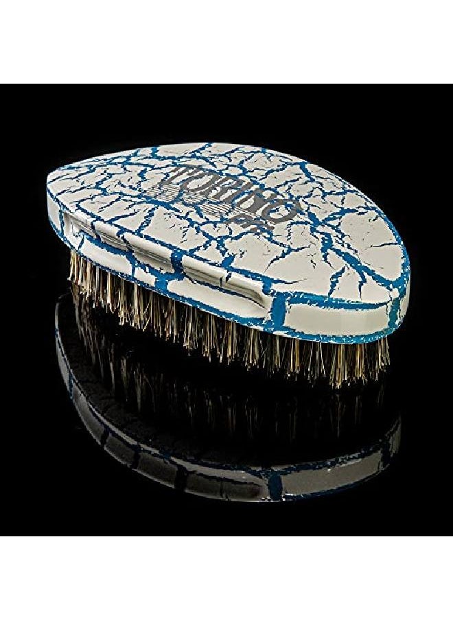 TORINO PRO WAVE BRUSHES BY BRUSH KING - Torino Pro Curve Wave Brush 151 Medium 100% Boar Bristle Curved 360 Wave Palm Brush Great For Laying Down 360 Waves And Use Before Using Wave Cap Or Durag Luxury Wave Brush For Men 360 - Image 1