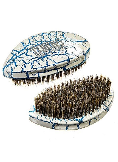 Torino Pro Curve Wave Brush 151 Medium 100% Boar Bristle Curved 360 Wave Palm Brush Great For Laying Down 360 Waves And Use Before Using Wave Cap Or Durag Luxury Wave Brush For Men 360