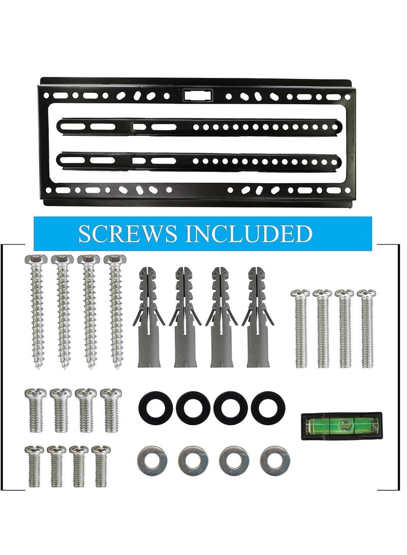 ELTRAZONE TV Stand/Television Stands for 26-63 Inch TV. Wall Mount TV Stand with Rugged Double Arm Bracket, Standard Load-bearing 26"-63", Maximum size 63 inch, Holds Up to 40kg (26-63 inch, BLACK) - Image 4