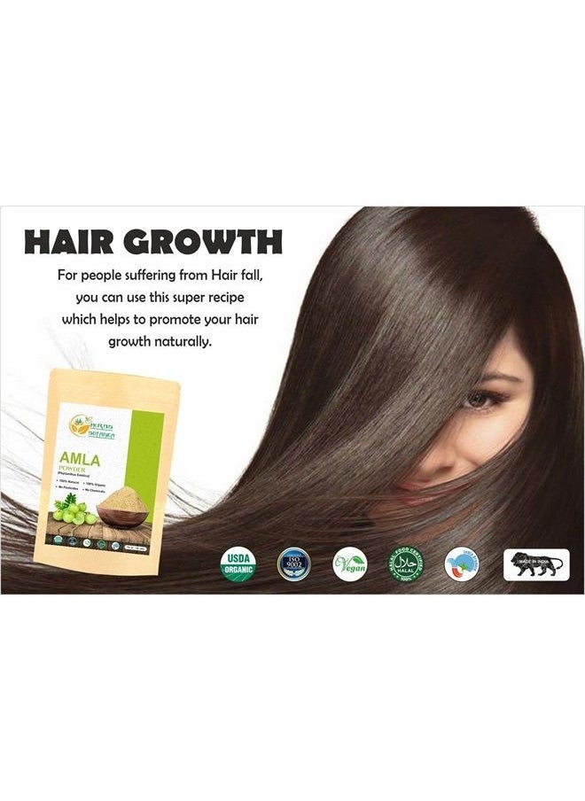 HERBS BOTANICA - Organic Amla Powder Indian Gooseberry Amalaki Pure Natural Vitamin C Alma Fruit Powder for Hair Growth Immune Support Emblica Officinalis 5.3 oz /150 GMS - Image 1