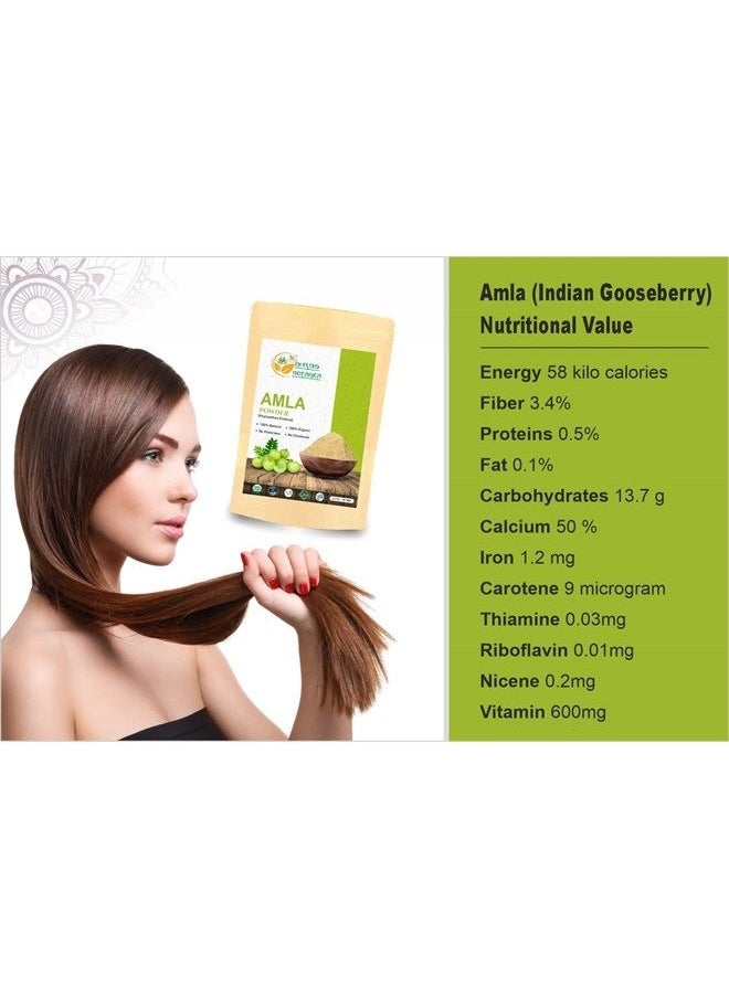 HERBS BOTANICA - Organic Amla Powder Indian Gooseberry Amalaki Pure Natural Vitamin C Alma Fruit Powder for Hair Growth Immune Support Emblica Officinalis 5.3 oz /150 GMS - Image 1