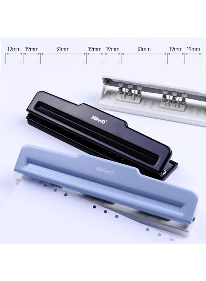Kw-trio Handheld DIY 10 Holes Punch Puncher Paper Cutter 8 Sheets Punch Capacity A4/B5 Scrapbooking Notebooks Planners Calendars Agenda Greeting Card DIY Album for Office Home School Students Supplies  - Image 2