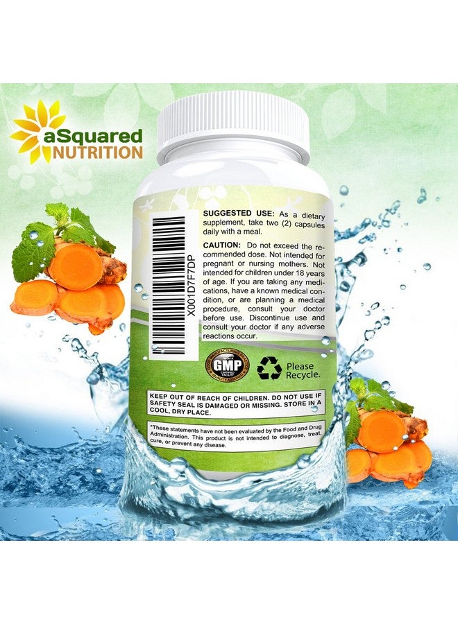 Turmeric Curcumin 1600Mg With Bioperine Black Pepper Extract 180 Capsules With 95% Curcuminoids 100% Natural Tumeric Root Powder Supplements Natural Joint Stiffness Relief Pills