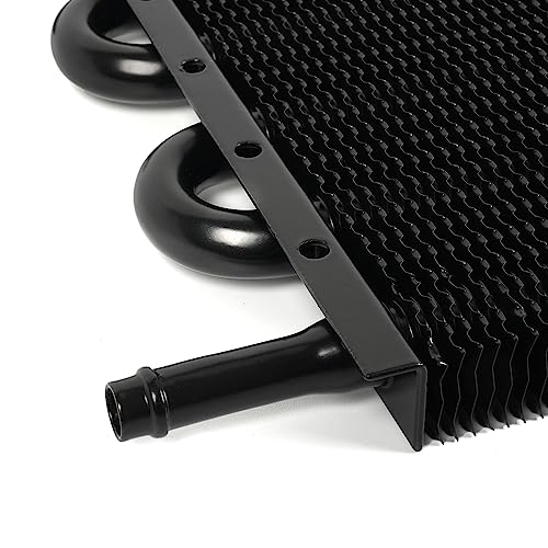 WOOTON 6 Row Transmission Oil Cooler,Universal 6 Pass Aluminum Remote 5/16" Engine Oil Cooler Kit Radiator with Hose Mounting Kit - Image 3