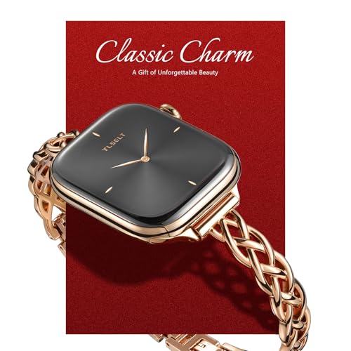 Tlselt Silm Bracelet Compatible with Apple Watch Bands 38/40/41/42/44/45/46/49mm for Women, Celtic Thin Dressy Stainless Steel Metal Designer Fancy Strap for iWatch Series 11 10 9 8 7 6 5 4 3 SE Ultra - Image 2