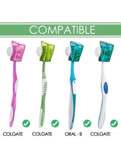 Linkidea Linkidea Travel Toothbrush Head Covers with Suction Cup, Portable Wall Mount Toothbrush Holder, Toothbrush Cap Case Box Convenient for Travel, Outdoor (12 Pcs)  - Image 4