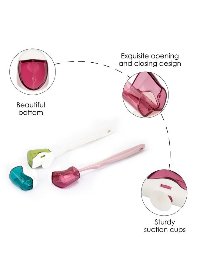 Linkidea Linkidea Travel Toothbrush Head Covers with Suction Cup, Portable Wall Mount Toothbrush Holder, Toothbrush Cap Case Box Convenient for Travel, Outdoor (12 Pcs)  - Image 3