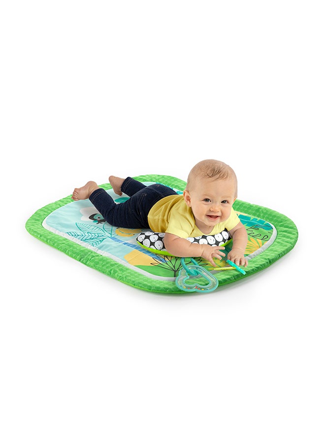 Bright Starts Easy Breezy Baby Tummy Time Activity Mat With 2 Toys  - Image 3