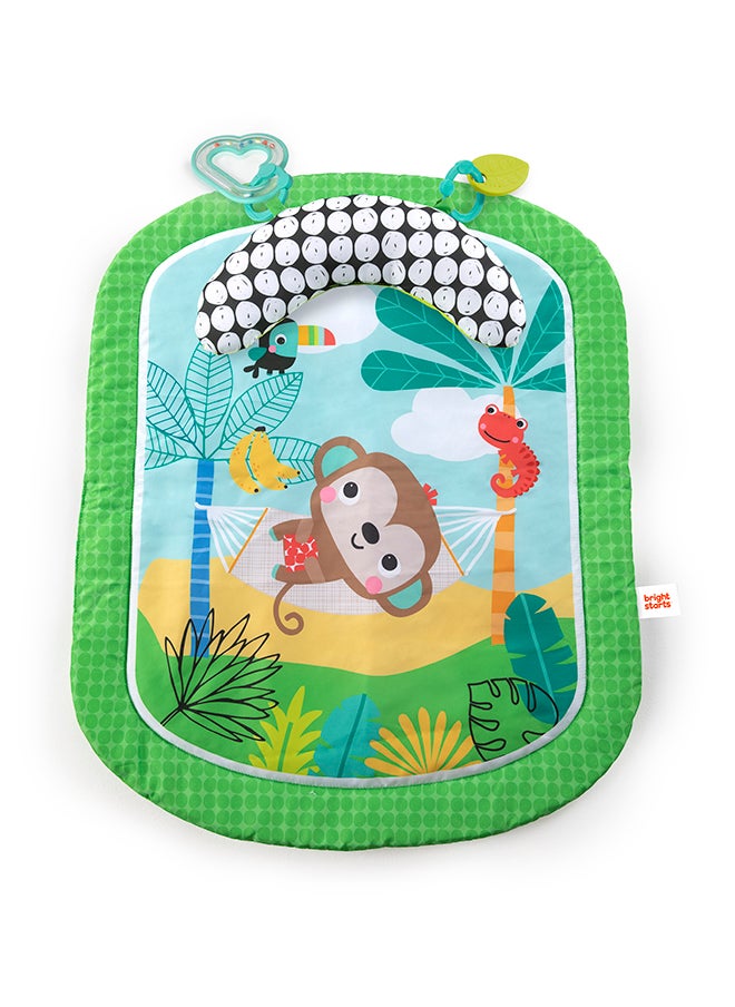 Bright Starts Easy Breezy Baby Tummy Time Activity Mat With 2 Toys  - Image 2
