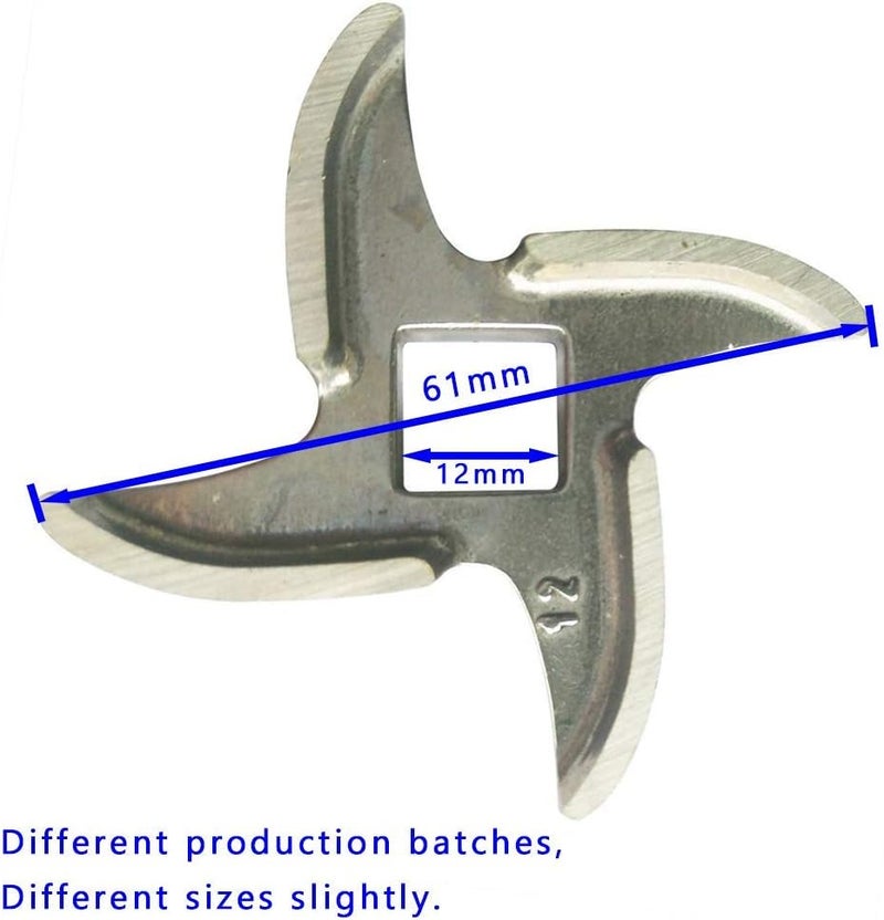 VTurboWay شفرة مطحنة اللحم #12 بديل من الفولاذ المقاوم للصدأ لآلات الطحن، يرجى التحقق من الحجم، استرداد غير مشروط إذا كان هناك أي مشكلة - Image 2