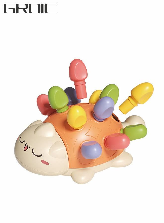 GROIC New Spike The Fine Motor Hedgehog - 14 Pieces, Toddler Learning Toys, Color and Mathematical Cognition Educational Toys for Toddlers, Montessori - Image 1