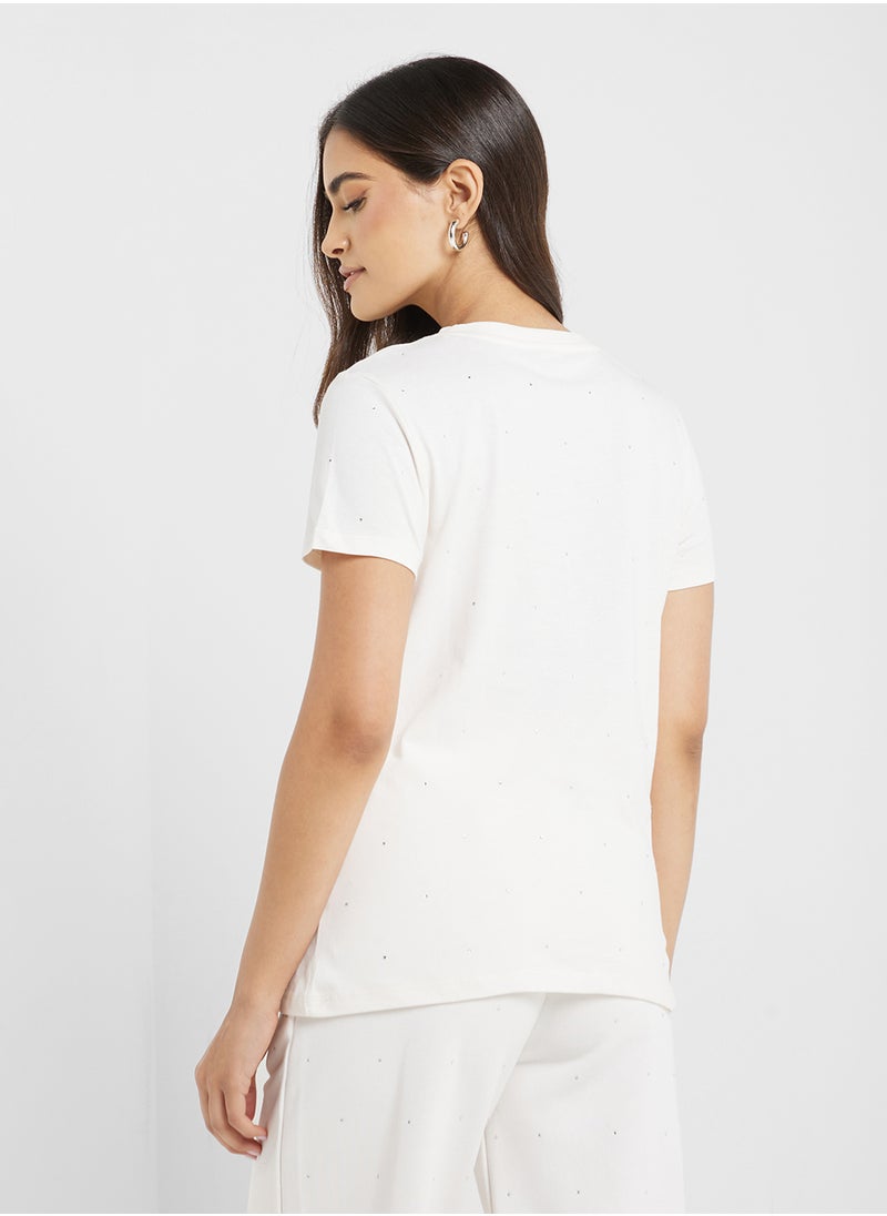 GUESS Logo Crew Neck T-Shirt  - Image 2