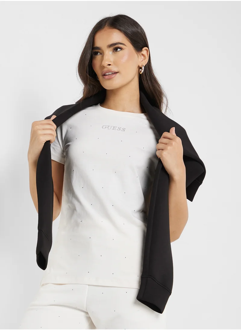 GUESS Logo Crew Neck T-Shirt