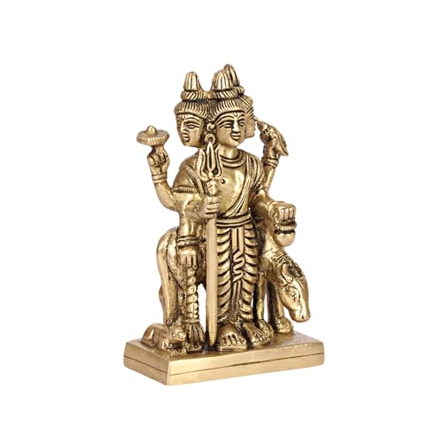 ARTVARKO Brass Idol Trimurti Brahma Vishnu Mahesh Idol Dattatreya Tridev God Datta Statue Pital Puja Murti 4.5 Inch - Image 3