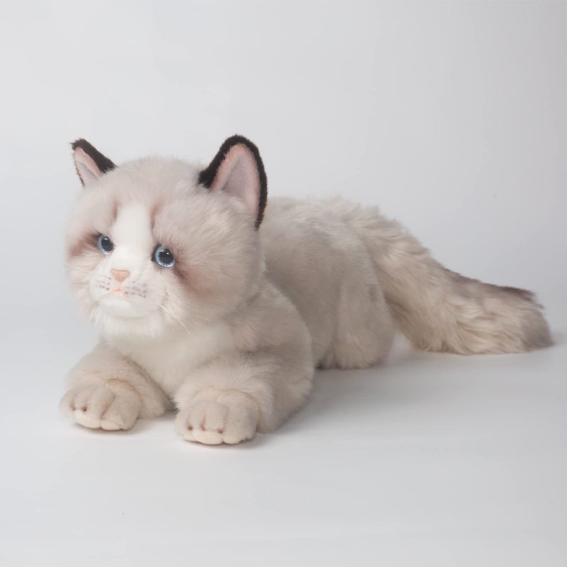 CU-MATE 20 Inch Gray Ragdoll Cat Stuffed Animal Toys Dolls,Cute Handmade Plush Toy Ann Baker Cat Birthday Gifts Present for Boys and Girls - Image 1