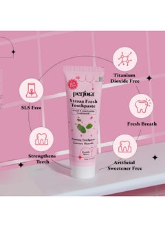Perfora Xtraaa Fresh Toothpaste - 200G | Sls-Free With Sodium Fluoride For Strong Teeth | Enamel Safe Toothpaste For Kids & Adults | Double Mint | Pack Of 2  - Image 3