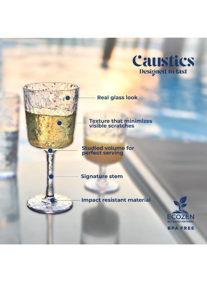 VIV Caustics Outdoor Unbreakable Martini Glass Ecozen Material BPA-Free 220ml (Pack of 4) - Image 2