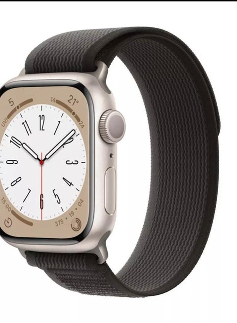 The new Apple Watch band has a wonderful  modern shape  Black with grey color  size 42
