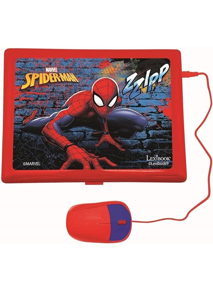 Lexibook Spiderman – Educational and Bilingual Spanish/English Laptop Toy for Children with 124 Activities for Learning, Games and Music – Blue/Red, JC598SPi2 - Image 3