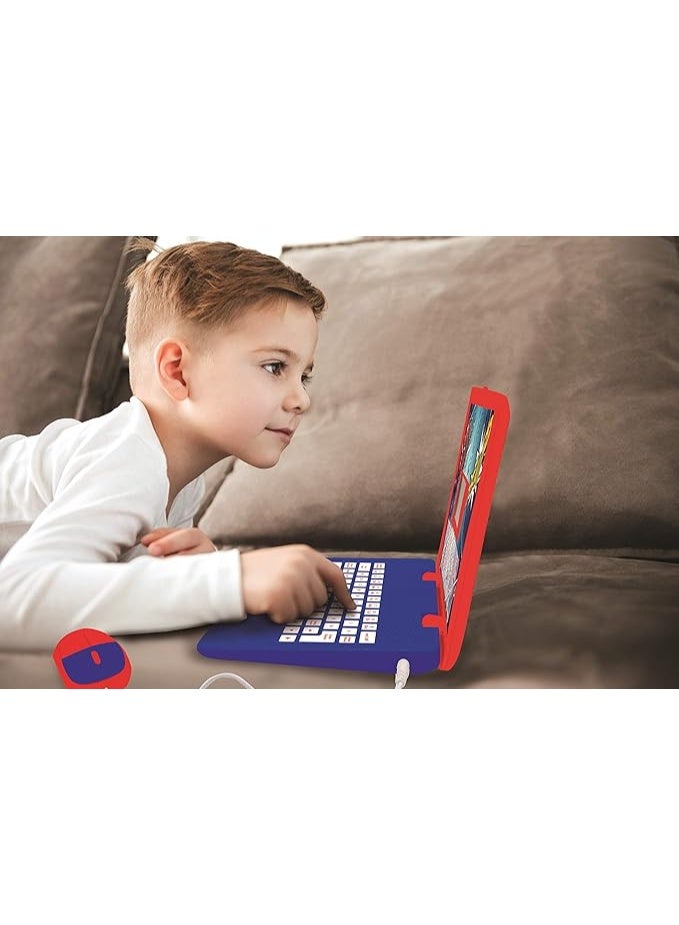 Lexibook Spiderman – Educational and Bilingual Spanish/English Laptop Toy for Children with 124 Activities for Learning, Games and Music – Blue/Red, JC598SPi2 - Image 2