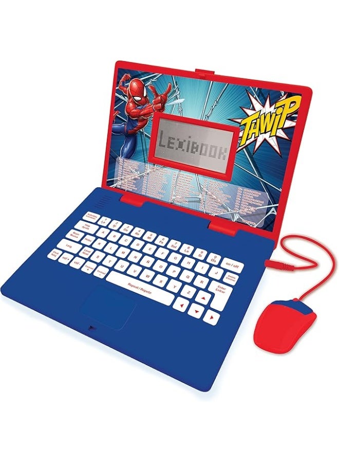 Lexibook Spiderman – Educational and Bilingual Spanish/English Laptop Toy for Children with 124 Activities for Learning, Games and Music – Blue/Red, JC598SPi2 - Image 1