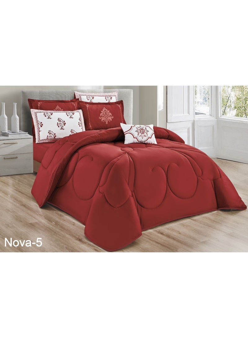 مون مفرش سرير نفرين بتصميم النقش ليضيف لغرفتك الجمال والاناقة من الميكروفايبر مقاس 230*250 سم - Image 1