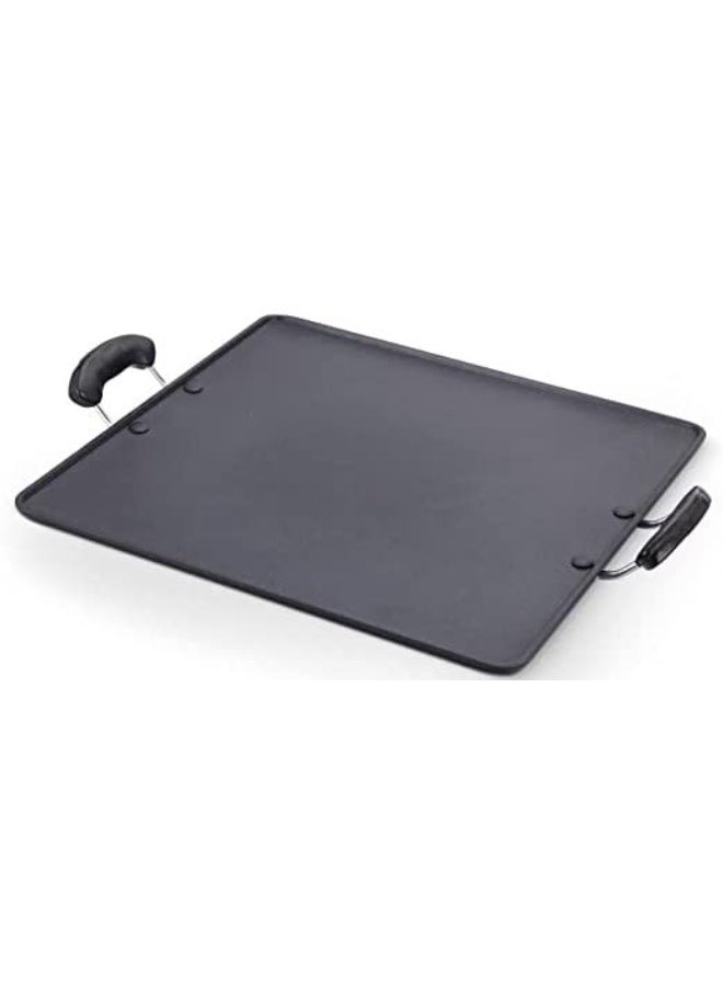 Impex 3 Layer Nonstick 5 mm Multipurpose Tawa 34 x 38 cm for Dosa, Pathiri, Chapati, Roti, Parotta, Large Rectangular Aluminium Body,1 Yr Warranty, Suitable for Home(Rectangle - 34 x 38 cm) - Image 1