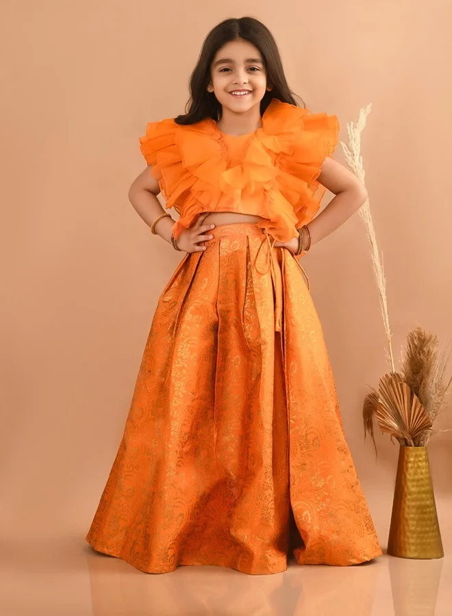 LILPICKS Frilled Lehenga Choli Set