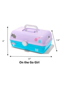 claire's Claire's Exclusive - Caboodles Makeup Case, Travel Cosmetic Organizer for Girls with Mirror, Hard Case Storage Box: 13 x 7.4 x 6 Inches  - Image 4