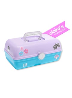 claire's Claire's Exclusive - Caboodles Makeup Case, Travel Cosmetic Organizer for Girls with Mirror, Hard Case Storage Box: 13 x 7.4 x 6 Inches  - Image 3